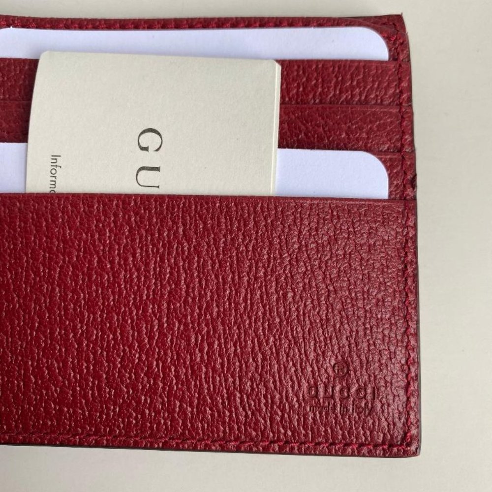 GUCCI NEW BAIADERA STRIPE BIFOLD LEATHER … - Picture 8 of 9